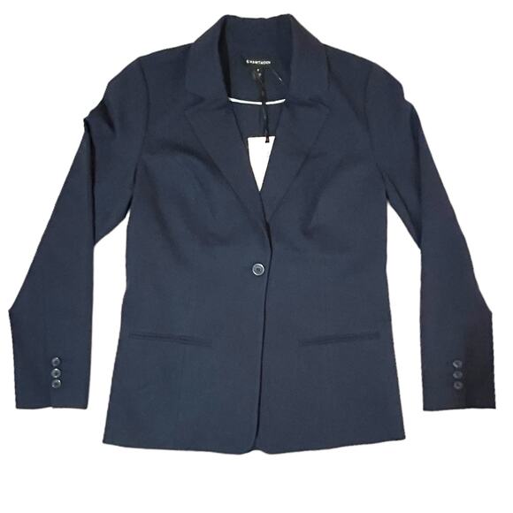 41Hawthorn MEDIUM Lisa Long Line Ponte Blazer - Stitch Fix One Button Closure - Picture 10 of 14